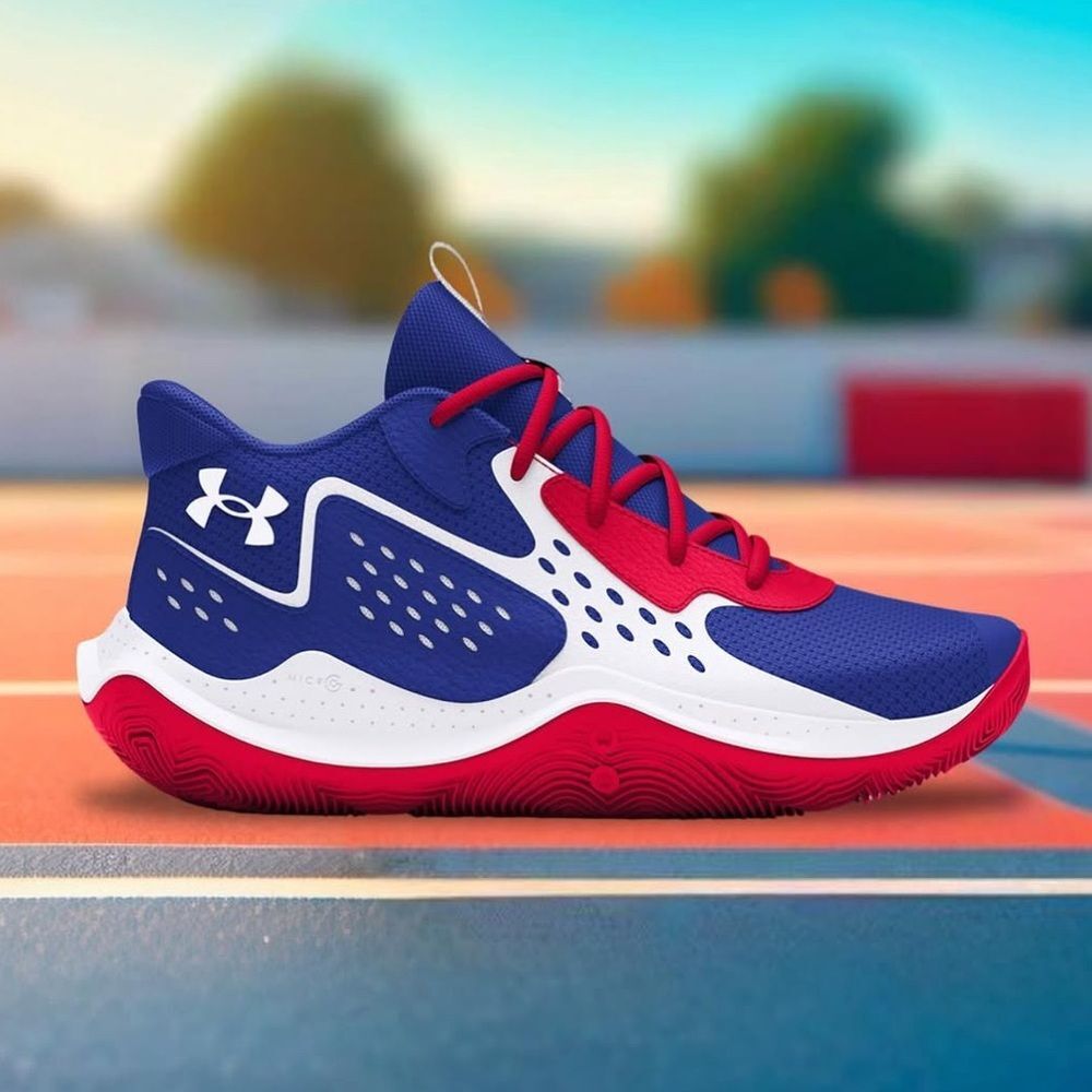 Under Armour Jet '23 "Team Royal/Red/White" Boys Basketball Shoe • size 13